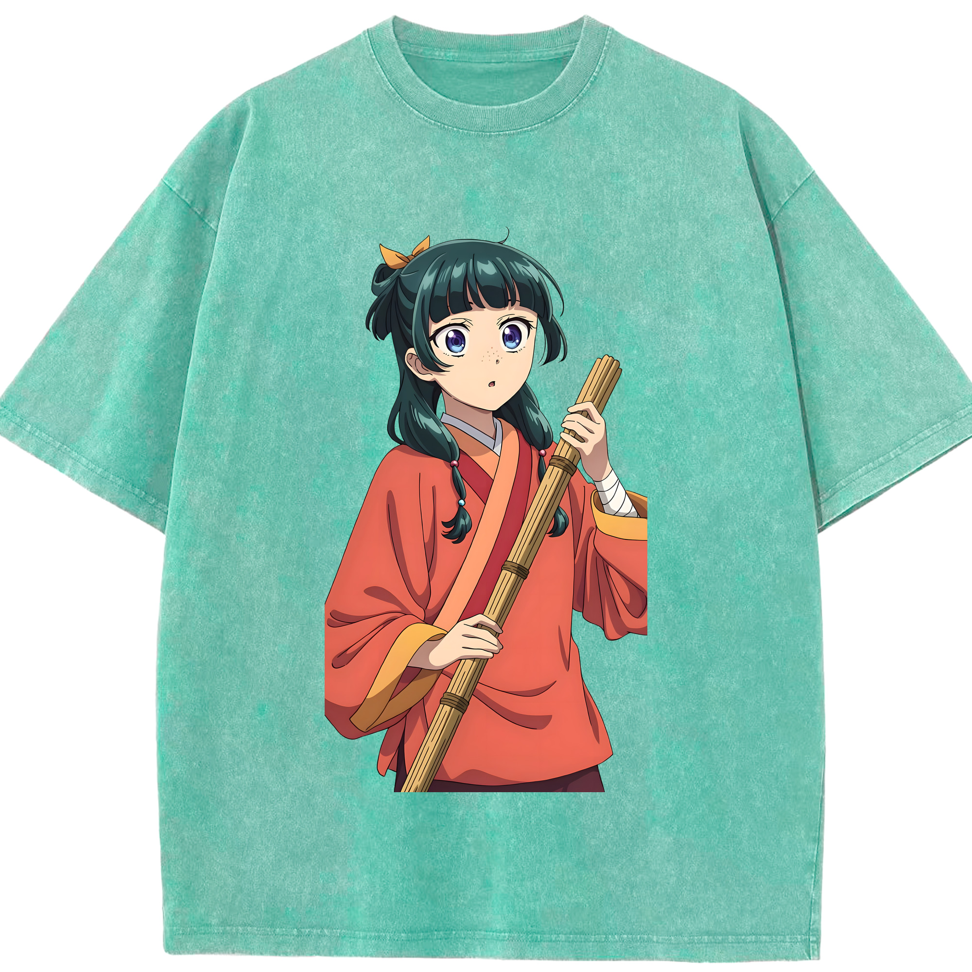 （画像用） 薬屋のひとりごと The Apothecary Diaries 綿100% ヴィンテージ風 半袖Tシャツ（フロントプリント）